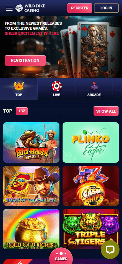 Wild Dice Casino Mobile screenshot
